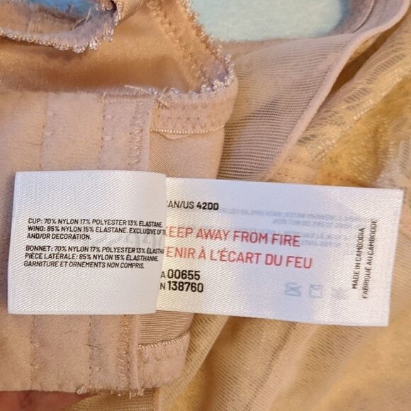 Deesse 42 DD bra lace tan nude natural color B025 - Picture 6 of 11